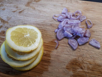 Zalm in de oven met sjalot en citroen 2