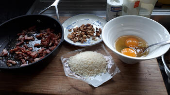 Linguine carbonara met geroosterde bloemkool 5