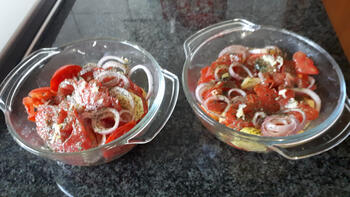 Ovenschotel met vis, aardappelen en tomaten 4