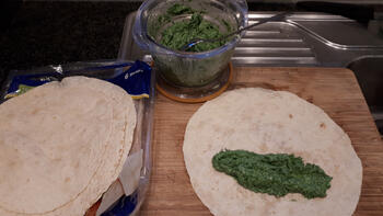 Vegetarische wraps met ricotta en spinazie 5