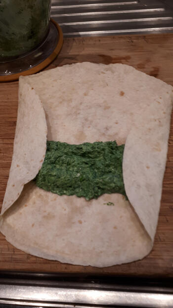 Vegetarische wraps met ricotta en spinazie 6