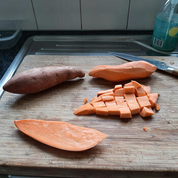 Galette met kip, paprika en zoete aardappel 2