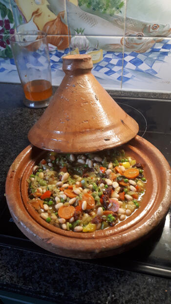 Vegetarische tajine met couscous 4