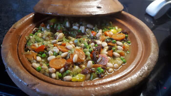 Vegetarische tajine met couscous 5