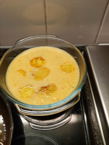 Zalmchowder met mas en aardappelschijfjes 3