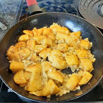 Gebakken aardappelen met uien 3
