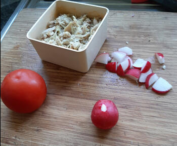 Gnocchetti of korte pasta met gare kip en groentjes 5