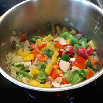 Gnocchetti of korte pasta met gare kip en groentjes 6