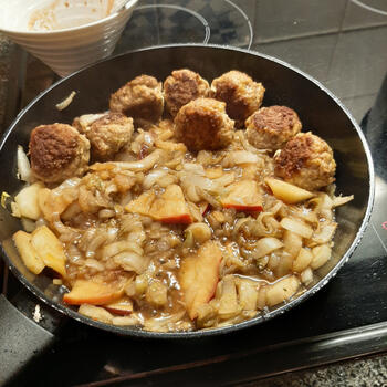 Noedels met witloof en gehaktballen 5