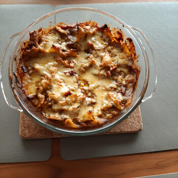 Farfalle met ricotta, spinazie en spekjes 9