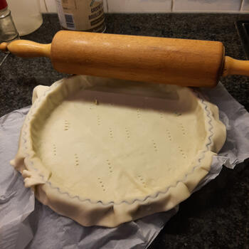 Hartige taart of quiche met witte kool 5