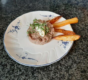 In de oven gegaarde frieten van aardappelen en zoete aardappelen 3