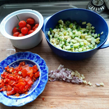 Noedels met gehakt en courgette 2