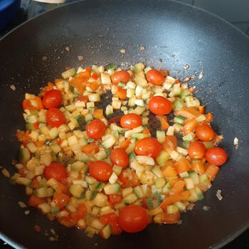 Noedels met gehakt en courgette 8