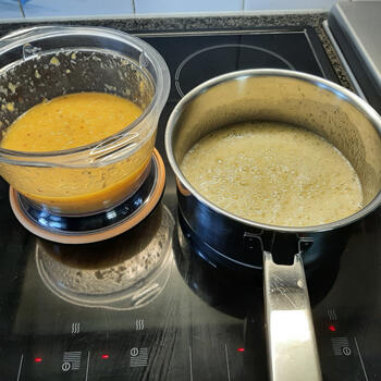Noedels met gepaneerde scampi en pittige mangosaus 4