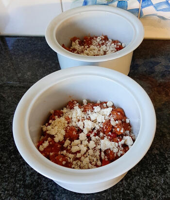 Ovenschoteltjes met gehakt, prei, paprika en couscous 9