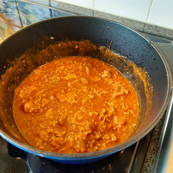 Ragu pasta met rundgehakt, groenten en mortadella 5