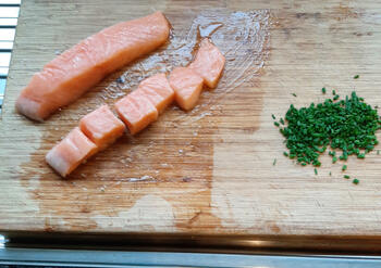 Zalm met spitskool en couscous 2